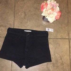 NWT HP Abercrombie Kids hi rise black Shorts Sz 14